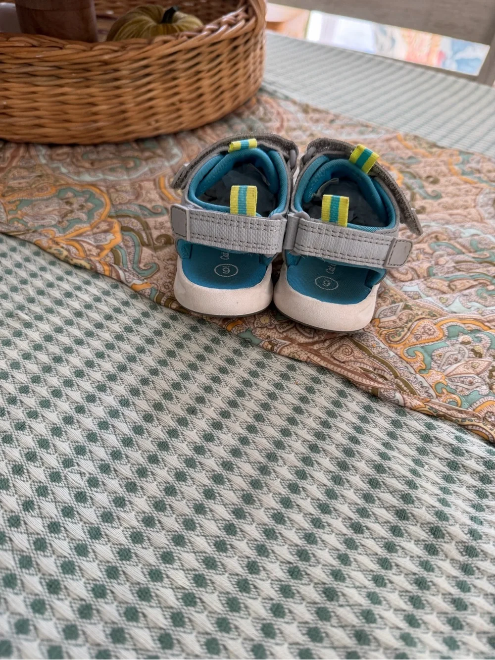 Cat & Jack Toddler Boy Sandals Hank Play Sandals Size 6 Kids Blue Gray White Lim